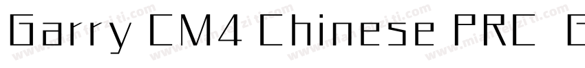 Garry CM4 Chinese PRC  GB1 0字体转换